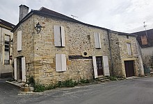 Stone village house with garden and garage