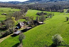 STONE FARMHOUSE TO RENOVATE  WITH LARGE BARNS IN BEAUTIFUL TRANQUIL COUNTRYSIDE ON 7 HECTARES (17 ACRES) OF LAND WITH POND AND STREAM